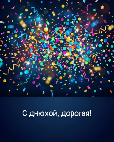 поздравительная открытка — С днюхой, дорогая!